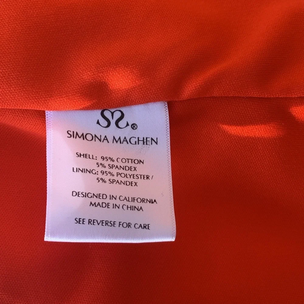 Simona Maghen Caprice Dress Long Sleeve Fit & Flare Single Cold Shoulder size 8 - Picture 5 of 15